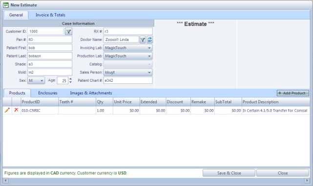 V11 - new estimate - form