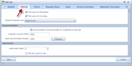 V11 - LL - Lab - settings