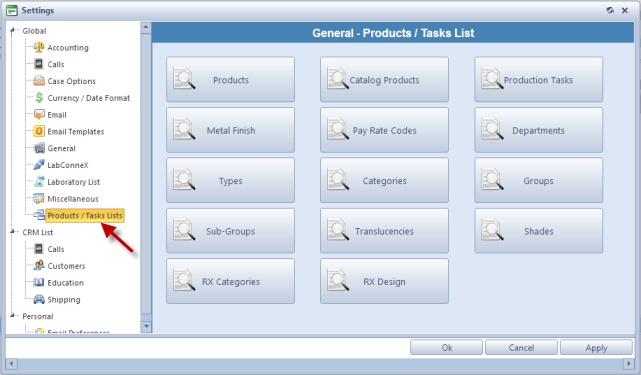 V11 - Products and tasks lists