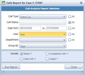 V12 - reports - call analysis