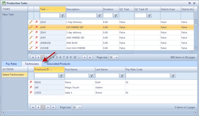 V11 - PT - Production Tasks - Technicians