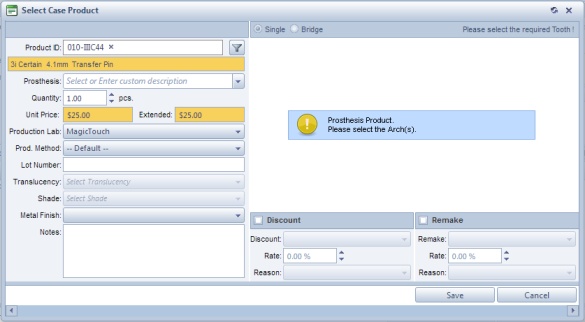 V11 - add product - prosthesis