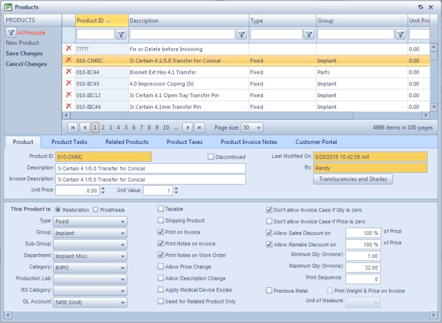 V11 - PT - Products form