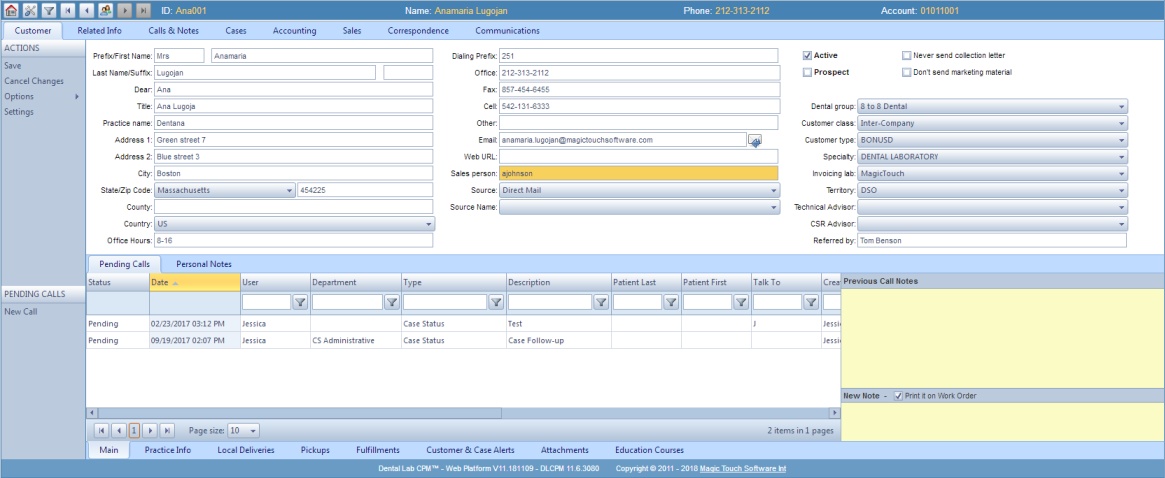 V11 - Customer form