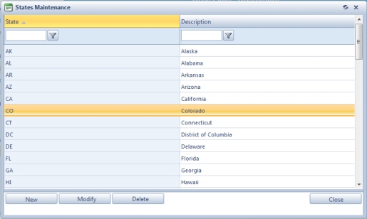 V11 - CRM- Customers - States