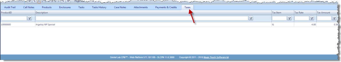 V11 - case tab - taxes