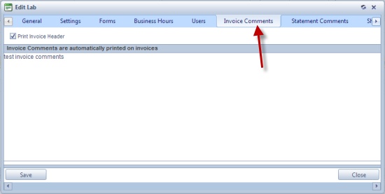 V11 - LL - Lab - Invoice Comments