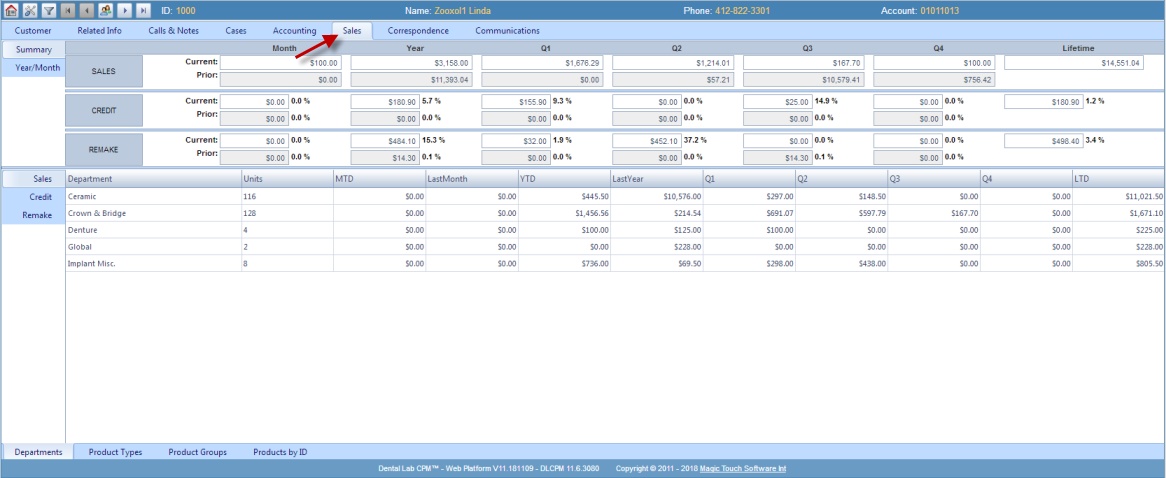 V11 - Sales tab