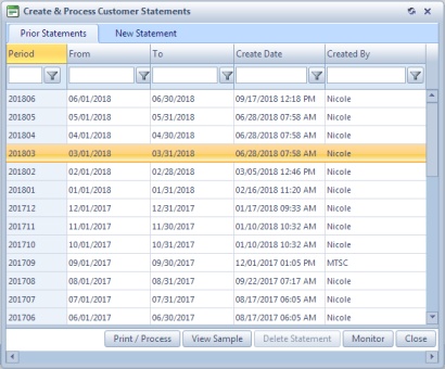 V11 - accounting - create statement - form