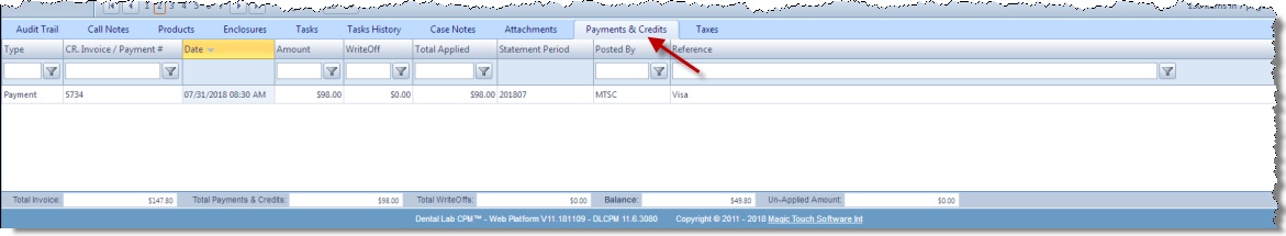 V11 - case tab - payments and credits