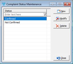 V12 - Complaints - Status