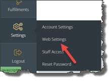 Web Settings - navigation