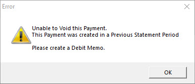 V14 - Void Payment Error