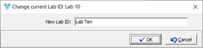 V12 - Laboratory Lists - Laboratories - change lab id  - form