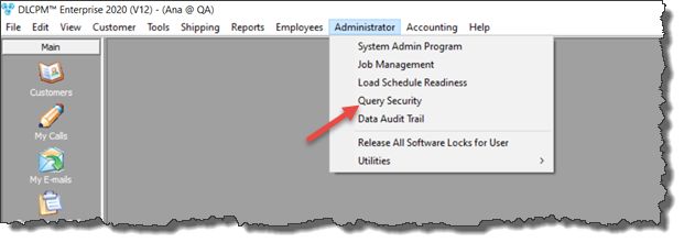 V12 - Query Security - navigation