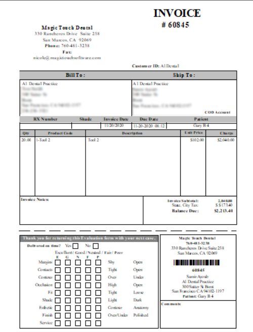 V12 - Print Invoice for Selected Tool Loan - Print