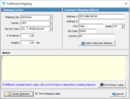 V12 - Fulfillment Manager - create shipment