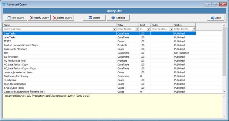 V12 - Advanced Query Builder - form