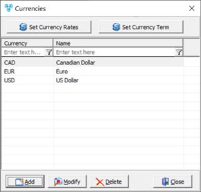 V12 - Global Currency - Configure Curencies