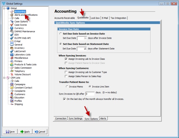 V12 - Accounting - Quick Books - Sync Options