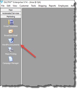 V12 - Word Pro Documents - navigation 1