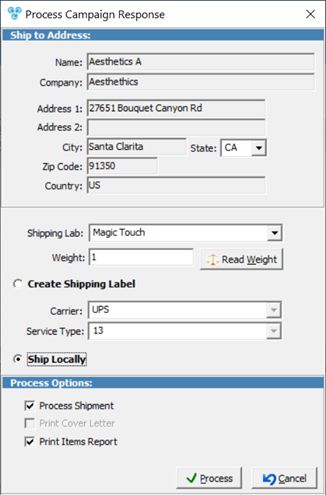 V12 - Fulfillment Manager - campaign responses - process