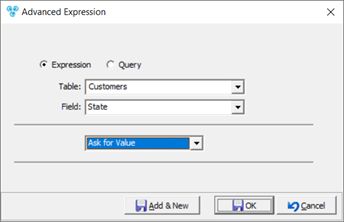 V12 - Add Expression form