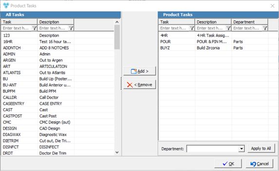 V12 - Products and Tasks Lists - Products - Product Tasks - Edit Task List