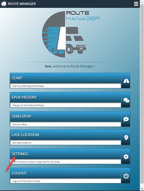 Settings - navigation 1