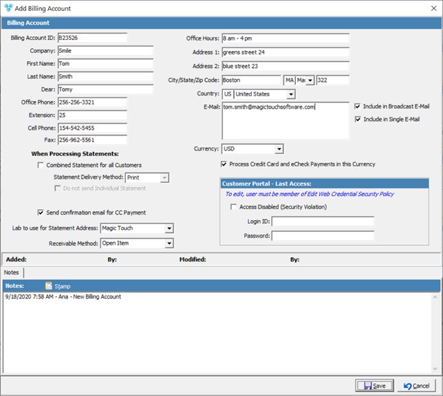 V12 - Billing accounts - add billing account