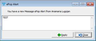 V12 - Send ePop Message - receive message