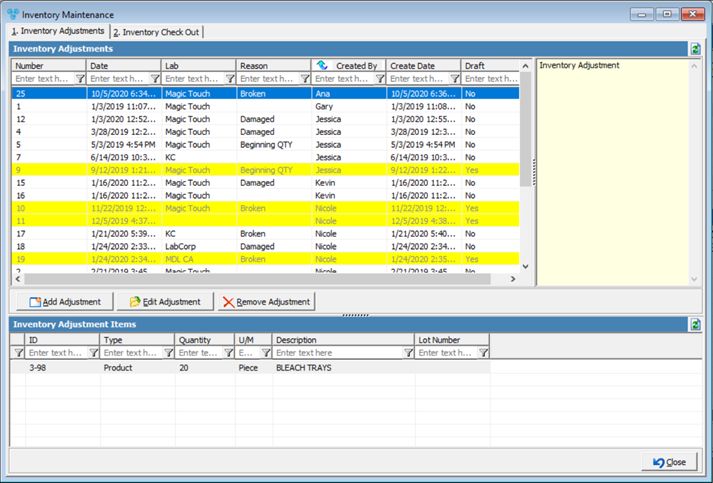 V12 - Inventory - Maintenance