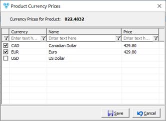 V12 - Products and Tasks Lists - Products - Assign Currency Prices