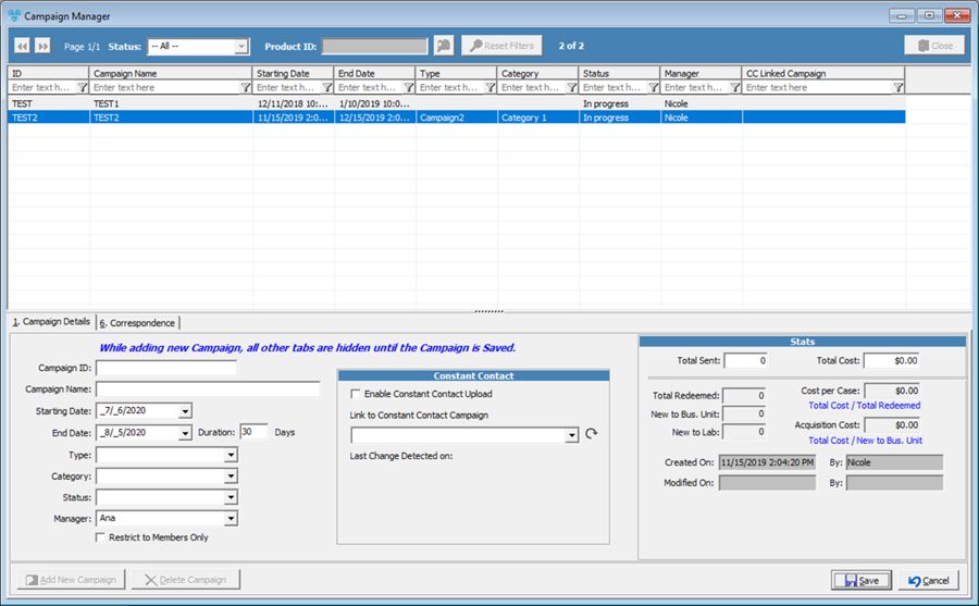 V12 - CM - Add new campaign - form