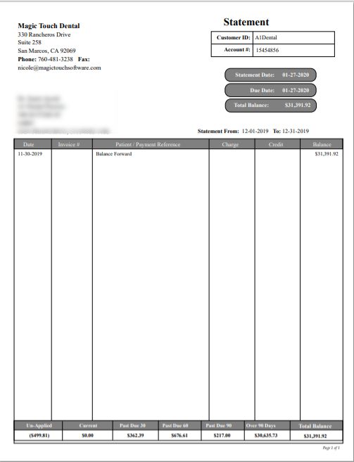 V12 - Create and Process Statements - view sample