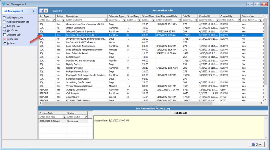 V14 - Inventory Process Error Alert