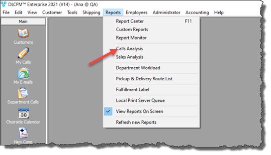 V12 - Call Analysis - navigation