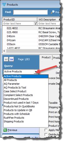 V12 - Products and Tasks Lists - Products - Query
