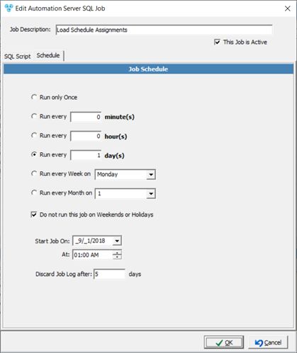 V12 - Load Schedule Assignement Job - edit