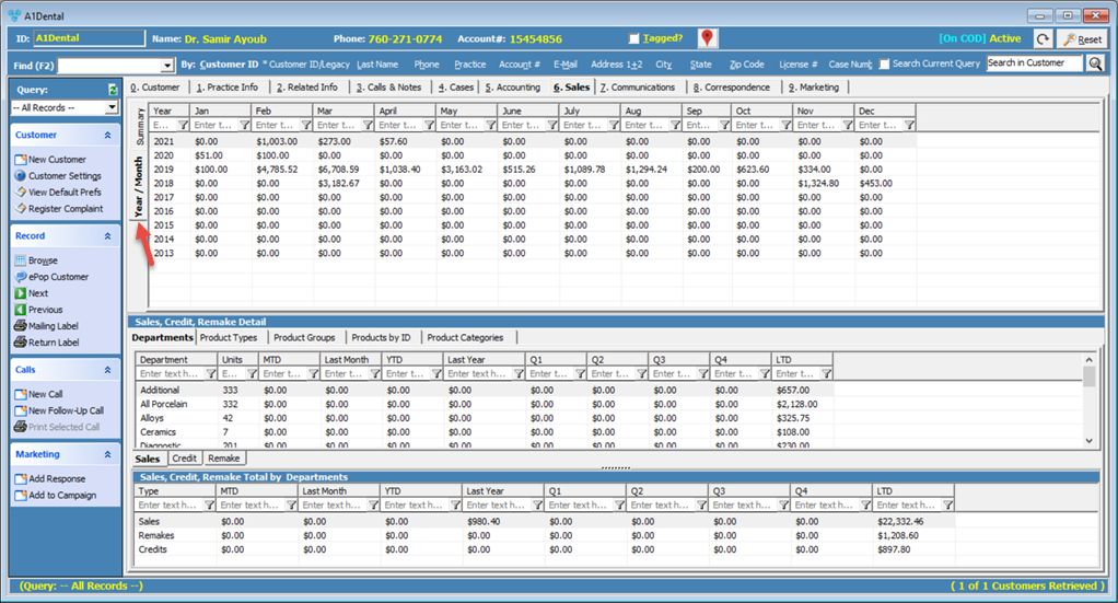 V12 - Sales tab - year-month