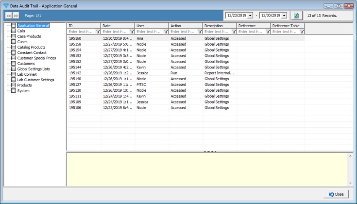 V12 - Data Audit Trail - form