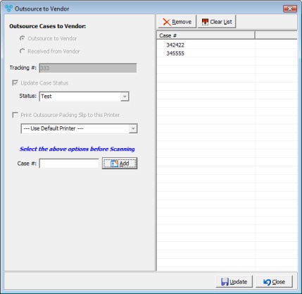 V12 - Batch Processing - Outsource to Vendor - form