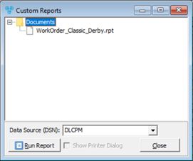 V12 - Custom Reports - form