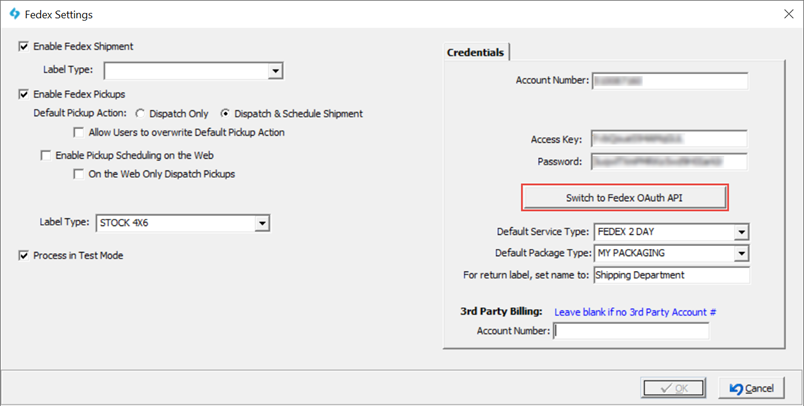 FedExSettingsNewAPI