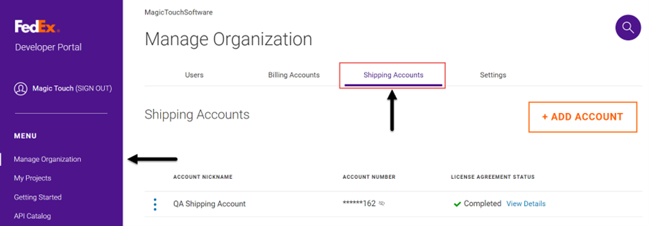 FedExShippingAccounts