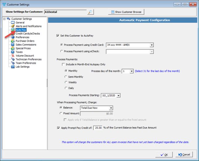 V12 - Customer Settings - Auto Pay