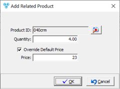 V12 - Products and Tasks Lists - Products - Related Products tab - Add related product