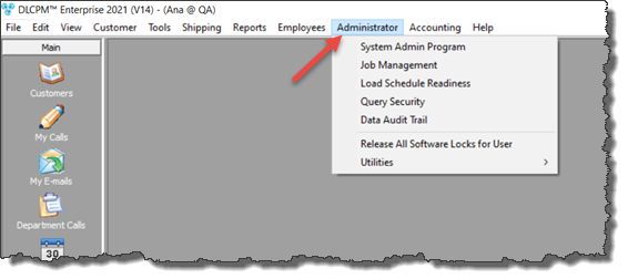 V12 - Administrator - navigation