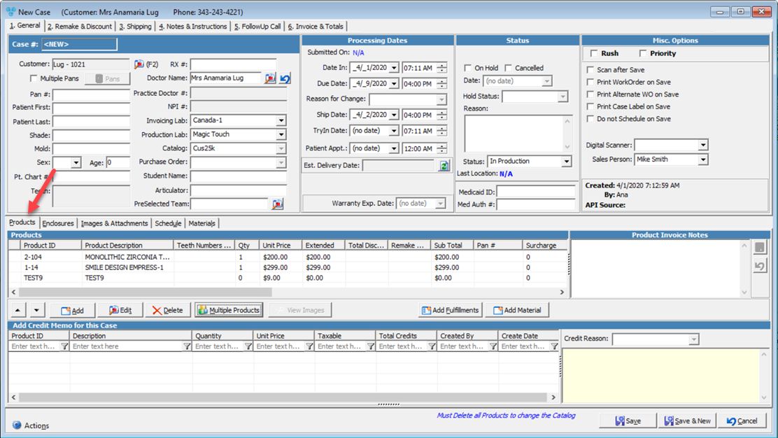 V12 - multiple product - products added