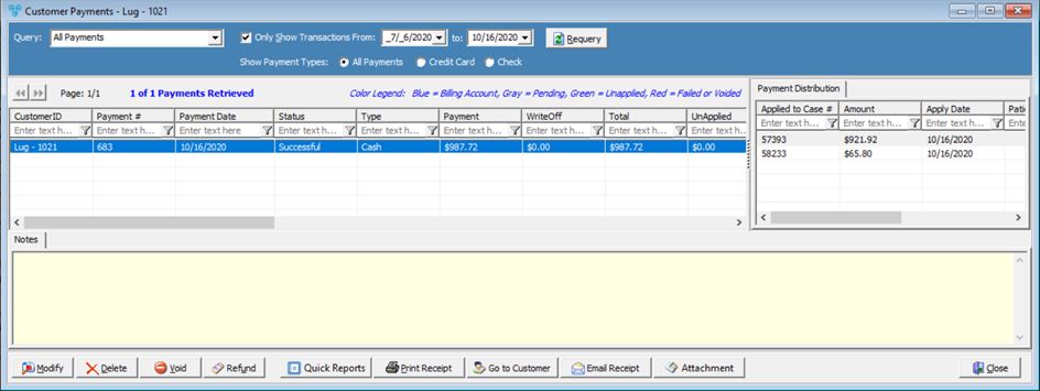 V12 - View Payments - form